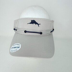 NWT Tommy Bahama Visor Adjustable Tip Your‎ Cap Beige Fishing Beach Golf